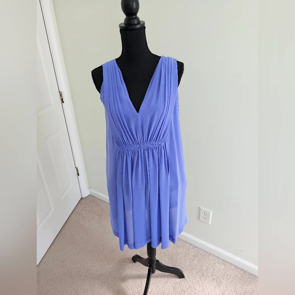 Anthropologie | HD in Paris Periwinkle Flowy Dress - Sz 10P - Picture 6 of 7